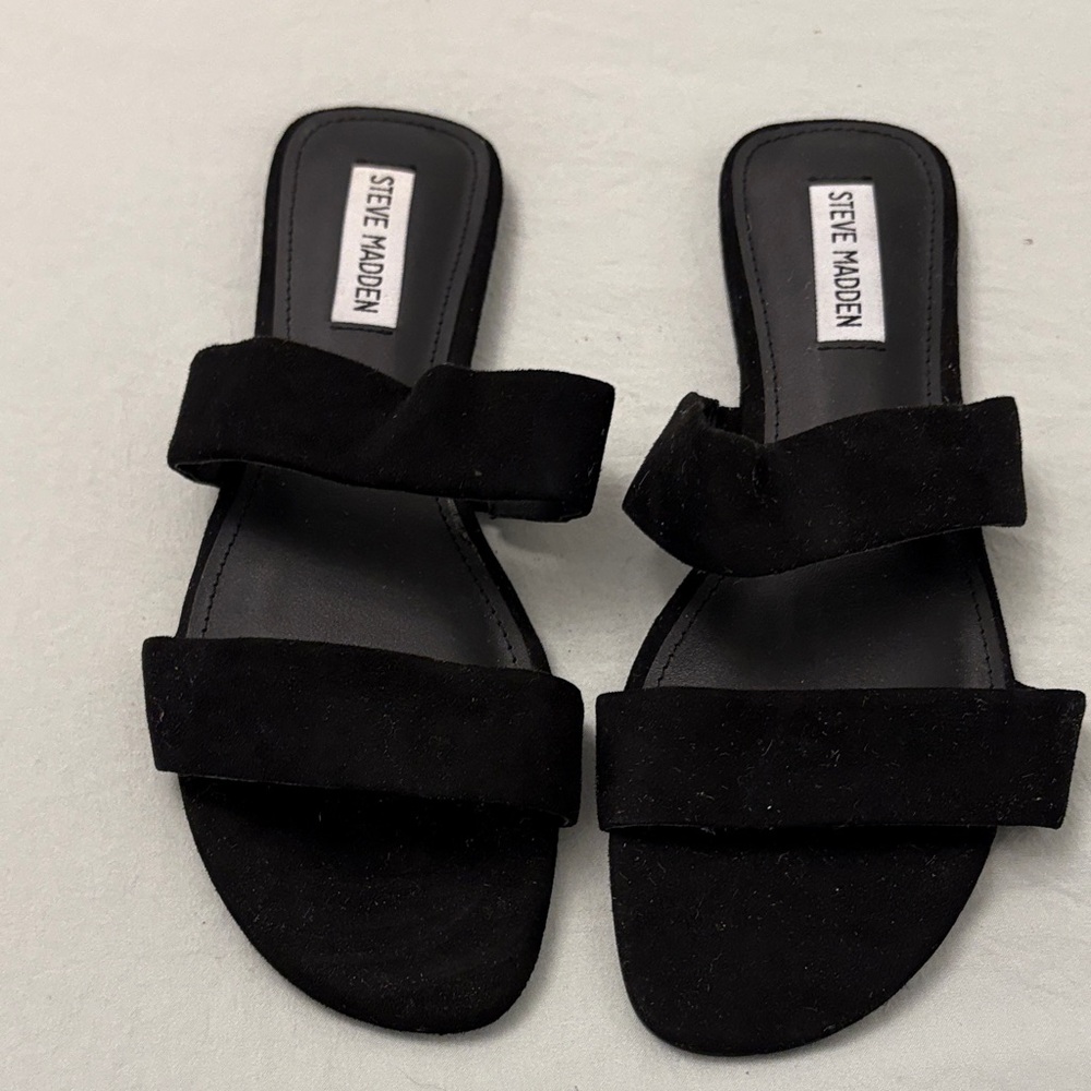 Steve Madden Black Suede Women's Sandals